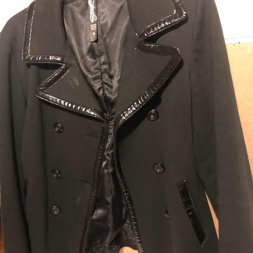 Black Patent and Satin blazer - Picture 1 of 4